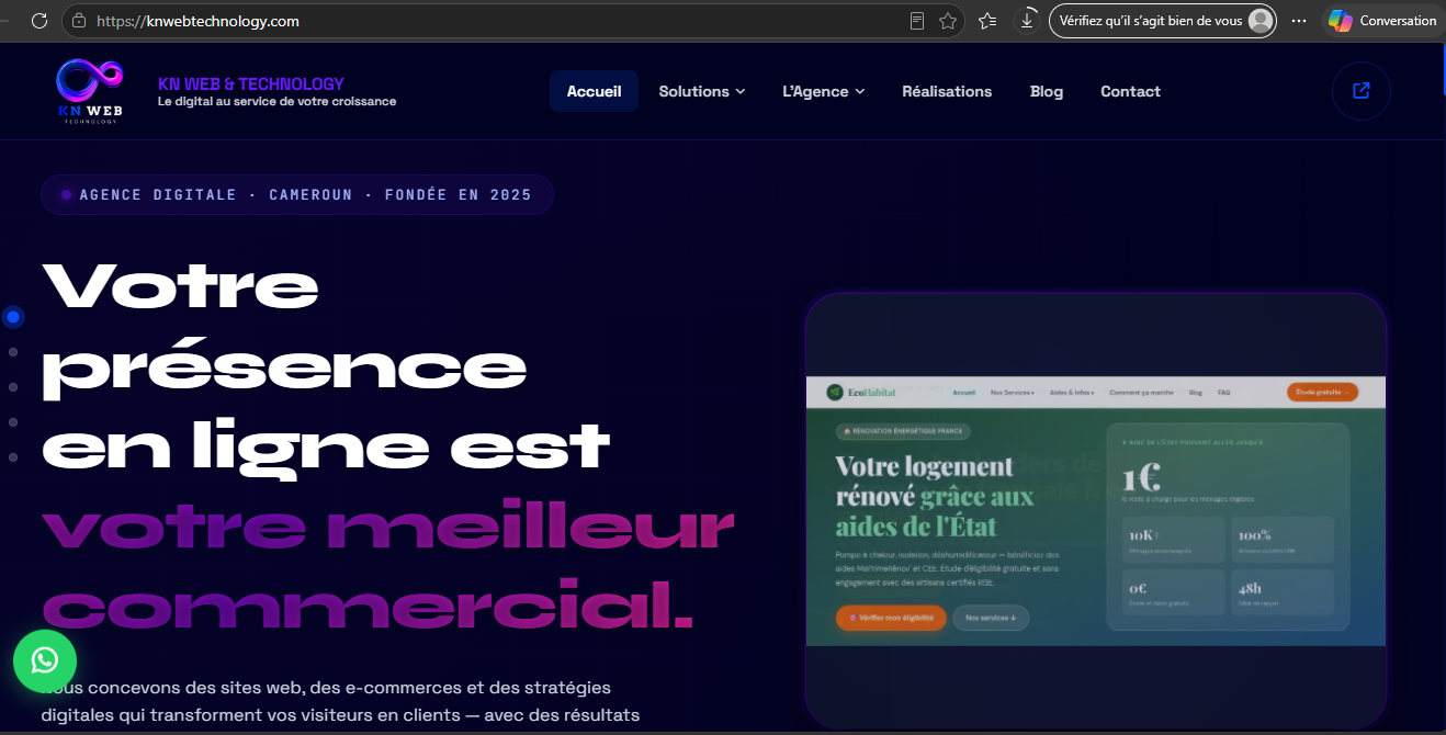 KN Web & Technology — Agence digitale IA